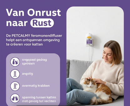 Kalmerende Diffuser voor Katten  🐱 Nu 30% KORTING bij aankoop van 1 diffuser!  🎉 Koop 2 diffusers en profiteer van onze 1+1 GRATIS actie.